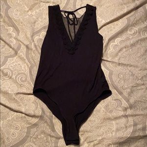 Black Bodysuit with Mesh
